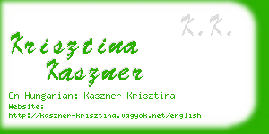 krisztina kaszner business card